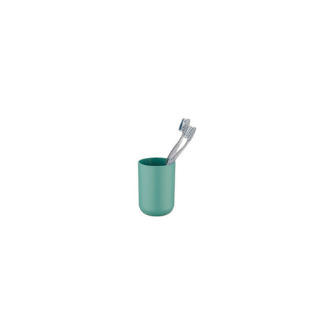 Wenko - Toothbrush Cup Brazil Green - Vibrant & Stylish Bathroom Essential 🇧🇷🪥✨