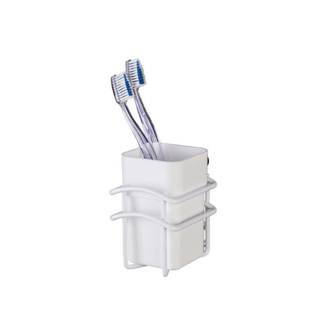 Wenko - Toothbrush Cup Classic Plus White - Stylish & Practical Bathroom Accessory 🛁✨