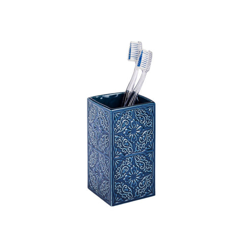 Wenko - Toothbrush Cup Cordoba Dark Blue - Stylish & Elegant Bathroom Accessories 🛁💙