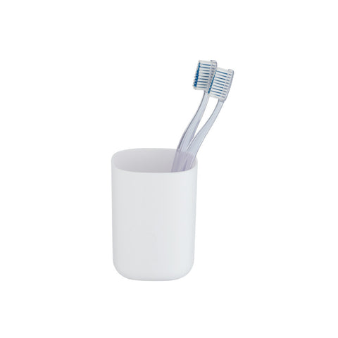 Wenko - Toothbrush Cup Davos White Matte - Stylish & Sleek Bathroom Essential 🛁✨