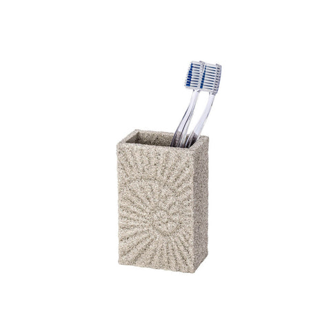 Wenko - Toothbrush Cup Fossil, Beige - Stylish & Elegant Bathroom Accessory 🪔✨