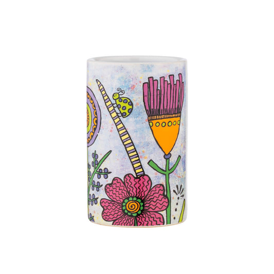 Wenko - Toothbrush Cup Full Bloom Rollin Art - 🌸 Brighten Your Bathroom! 🛁✨