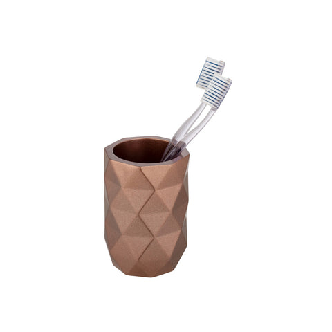 Wenko - Toothbrush Cup Lanciano Bronze - Elegant Bathroom Style 🛁✨