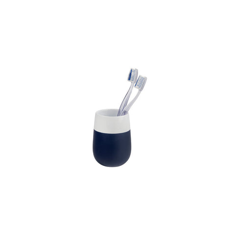 Wenko - Toothbrush Cup Malta Dark Blue - Stylish & Chic Bathroom Essential 🛁✨