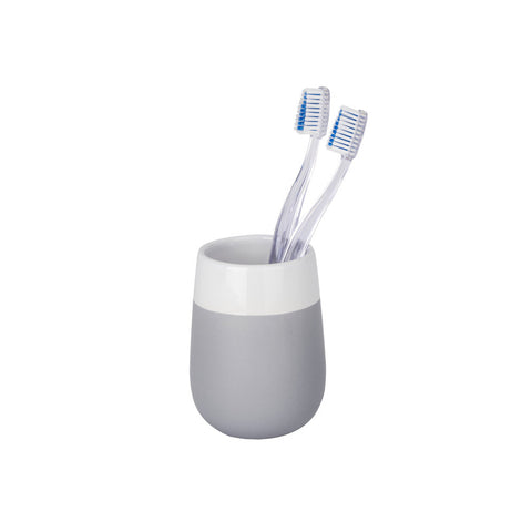 Wenko - Toothbrush Cup Malta Gray - Elegant Design for Your Bathroom 🛁✨