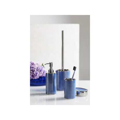 Wenko - Toothbrush Cup Nuria Silver/Blue - Stylish & Practical for Your Bathroom! 🦷✨