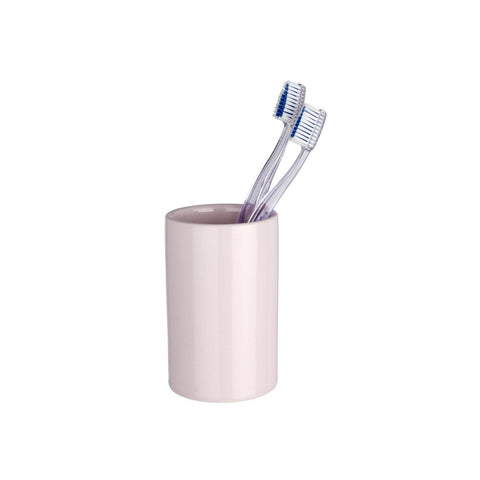 Wenko - Toothbrush Cup Polaris Ceramic Pastel Pink - Stylish & Chic Bathroom Accessory 🛁✨