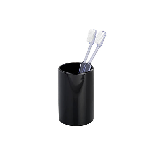 Wenko - Toothbrush Cup Polaris Black - Sleek & Stylish Bathroom Essential 🖤✨