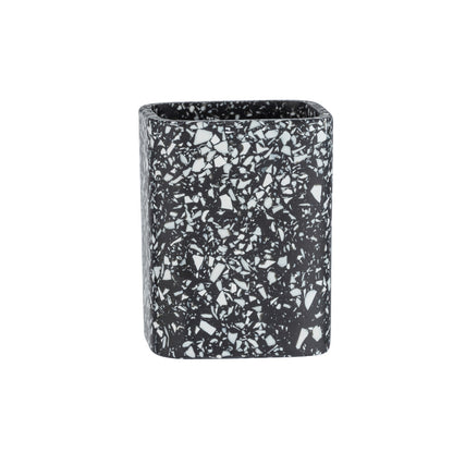 Wenko - Terrazzo Black Toothbrush Cup - Stylish & Chic Bathroom Essential 🖤✨