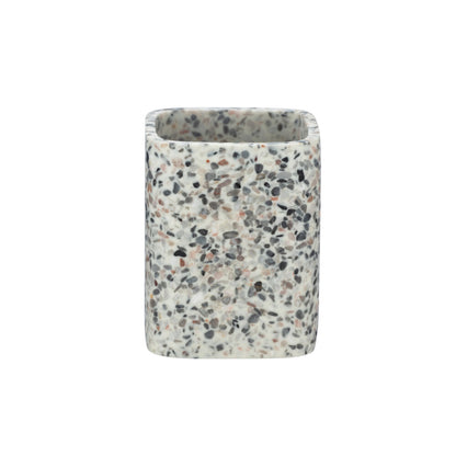 Wenko - Toothbrush Holder Terrazzo White - Stylish Bathroom Essential 🛁✨