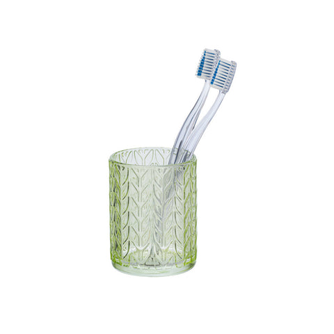 Wenko - Toothbrush Holder Vetro Green - Stylish & Functional Bathroom Decor 🌿🪥✨